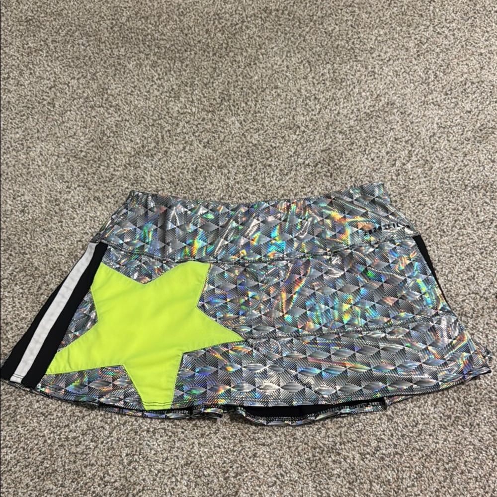 Lucky in Love Yellow and Green Embellished Skater Skorts